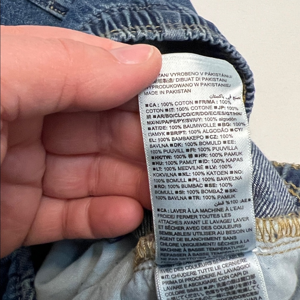 GAP WIDE LEG HIGH RISE PULL ON DENIM JEANS SIZE LARGE - Picture 7 of 16